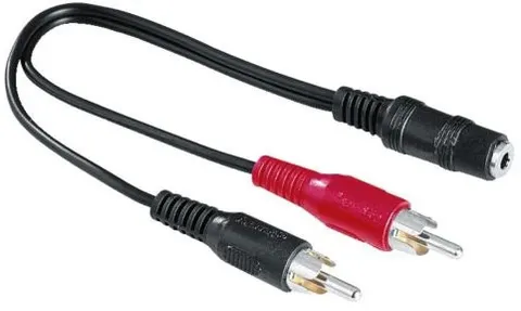Перехідник Audio Jack  F -> 2 x RCA M 0.4 м.