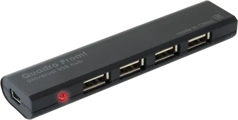 Хаб USB 2.0 -> 4xUSB 2.0 Black Defender