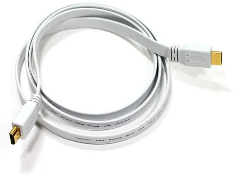 Кабель HDMI M - M, 1.5 м, V1.4, 4K 60Hz, плаский, білий