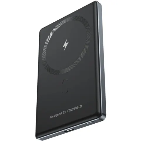 УМБ Choetech Magnetic Wireless 5000mAh 20W PD Qi-15W  USB-C In/Out, тонкий, чорний