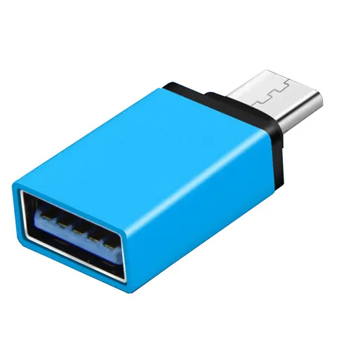 Перехідник Type-C --> USB 3.1 (OTG) OEM, Blue