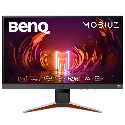 TFT 24" BenQ EX240N, VA, 165 Hz, 1 мс, HDMI, DP, колонки, темно-сірий