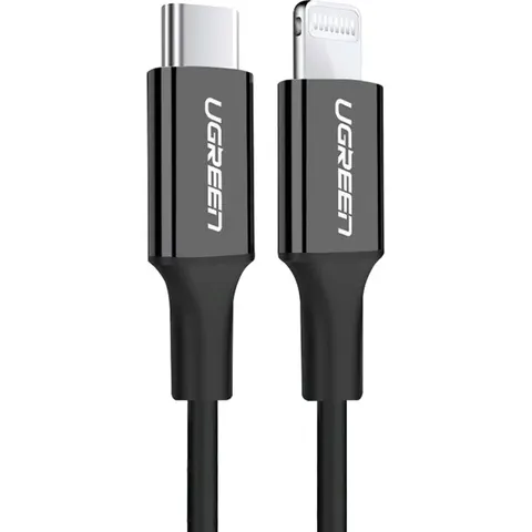 Кабель USB 2.0 Type-C M-Lightning M, 2.0м, чорний, Nickel Plating ABS Shell, US171 UGREEN