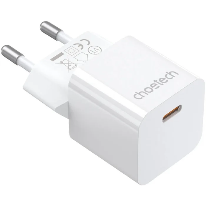 Зарядний пристрій 1xUSB-С 20W PD білий Choetech