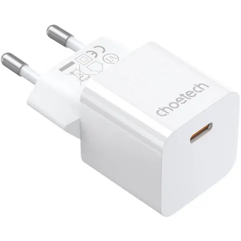 Зарядний пристрій 1xUSB-С 20W PD білий Choetech