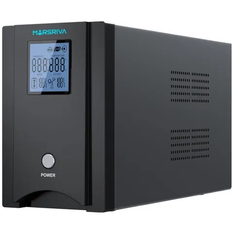 ДБЖ Marsriva MR-UF1500P-H, 1500ВА/1200Вт, чиста синусоїда змінного струму, функ. підкл дод. АКБ, 24B
