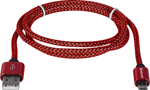 Кабель USB 2.0 AM-micro BM, 1.0 м, червоний, 08-03T PRO Defender
