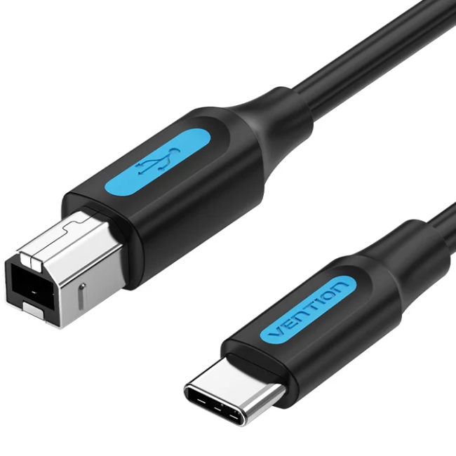 Кабель USB 2.0 Type-C M - USB BM, 2.0 м 2.4А Printer cable Vention