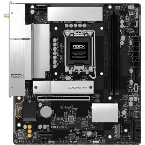 AsRock B860M ROCK WIFI (1851/B860, 2*DDR5, 2*PCIex16, HDMI/DP, 4xSATA, 2xM.2, 2.5Glan, 7.1ch, mATX)