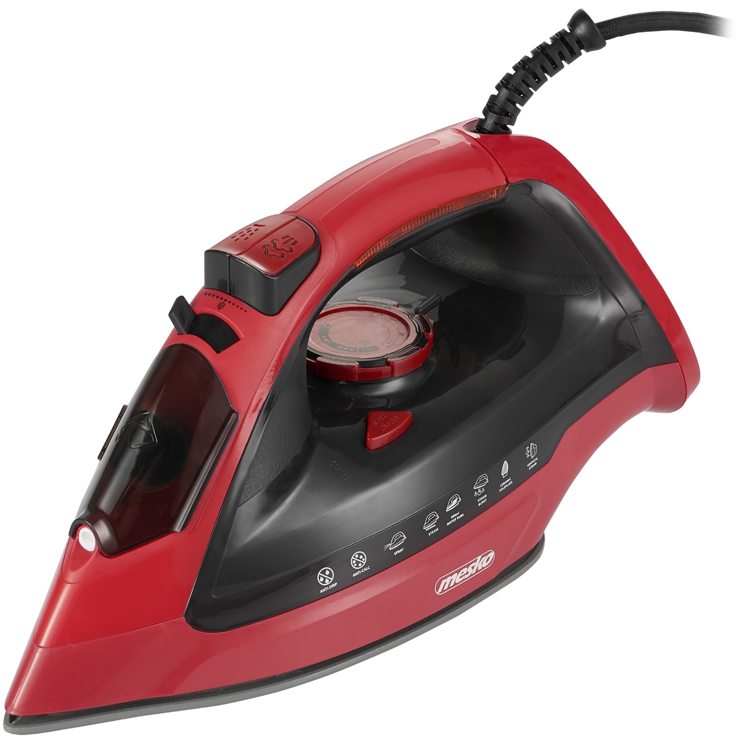 Праска Mesko MS 5031 red 3000Вт/ 400 мл/ кераміка/ ''Крапля-стоп''/автовимкнення/ червона