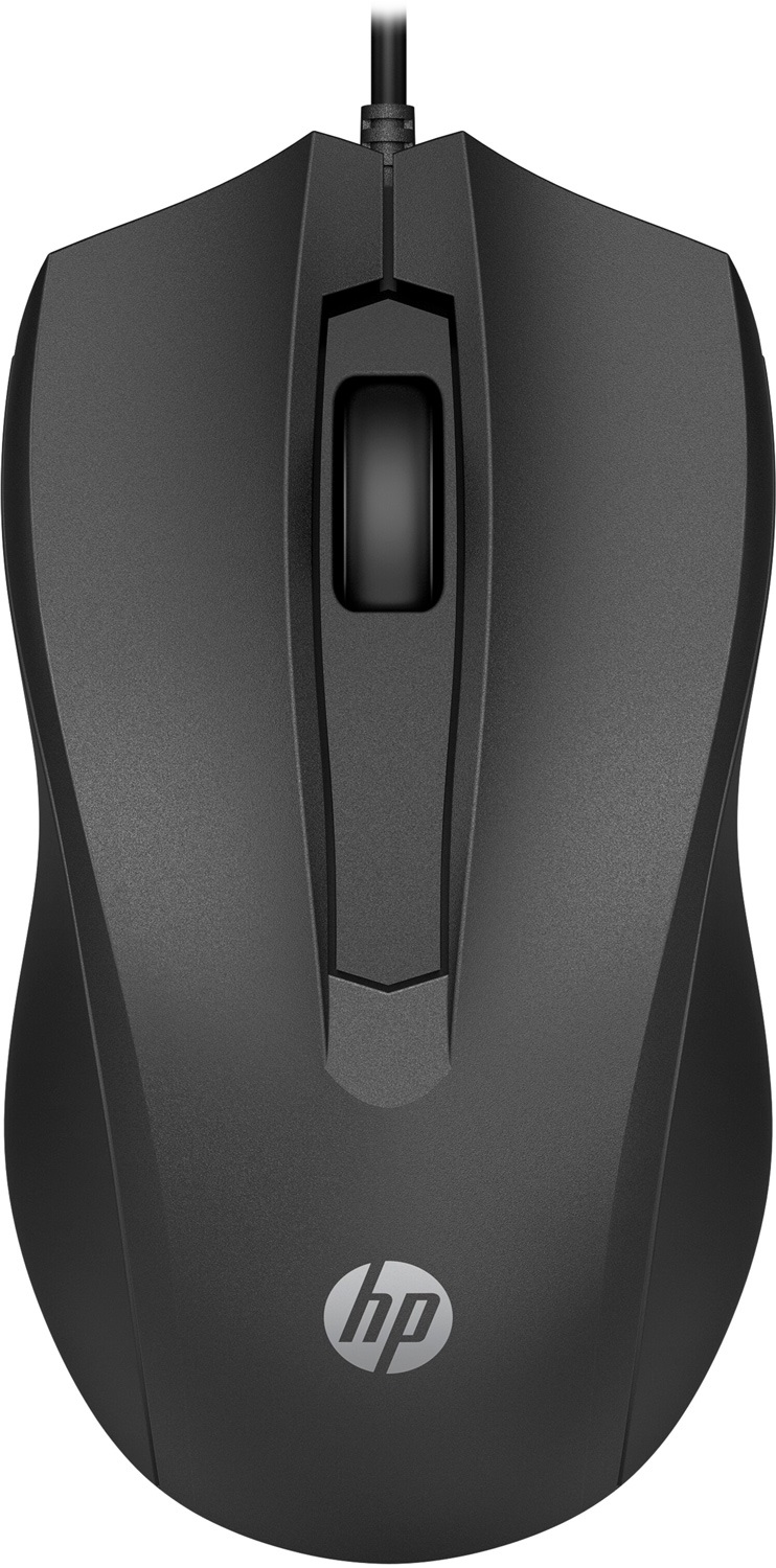 Мишка дротова HP 100 USB, чорна