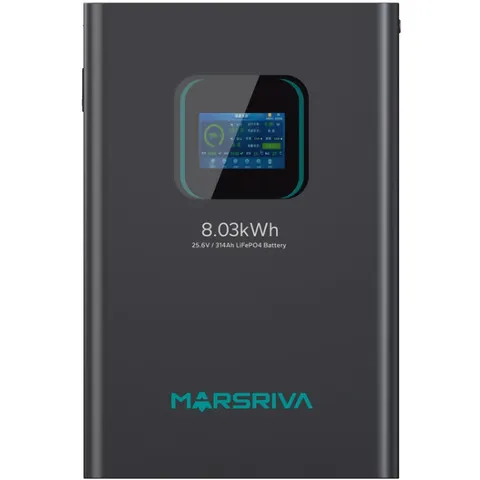 Акумуляторна батарея Marsriva LiFePO4, 25.6V/314Ah, 8.03kWh, Підлогове або настінне
