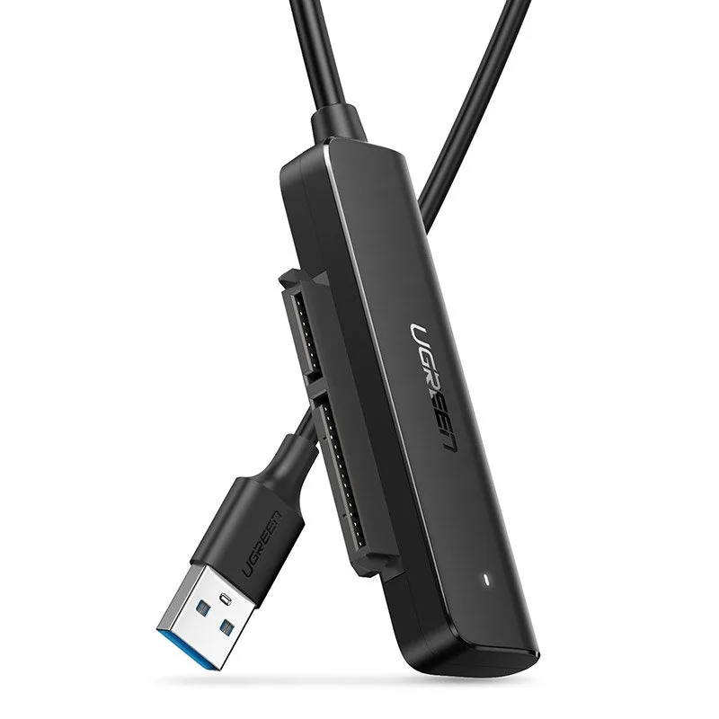 Перехідник USB 3.0 Type-A --> SATA III (F), CM321 UGREEN чорний