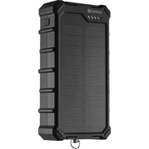УМБ сонячна Sandberg 20000mAh 22,5W PD Solar Powerbank CampLED, USB-A,2xUSB-C In/Out, Powerful light