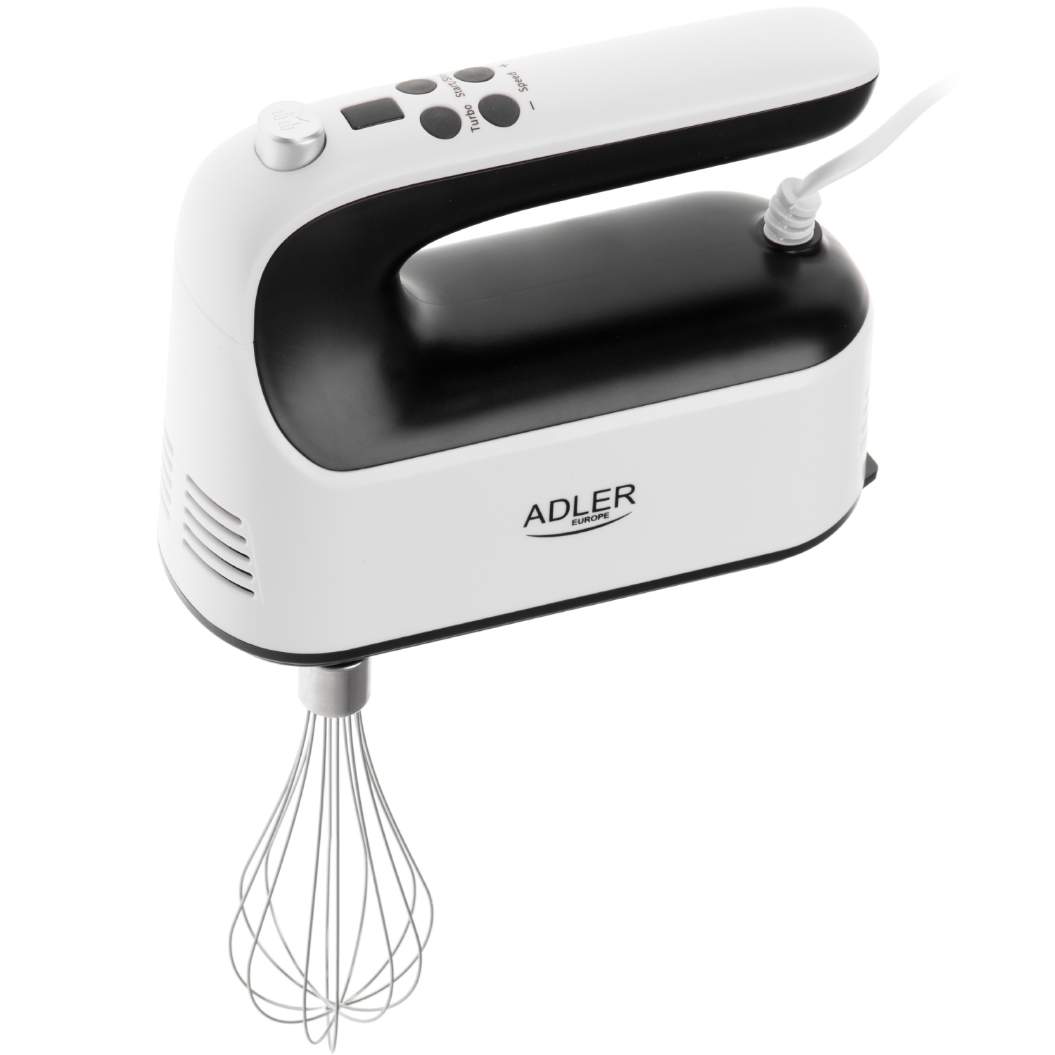 Міксер Adler AD 4229 ручний/ 600Вт/ 9 швидкостей/ Turbo/ контейнер для аксесуарів/ білий