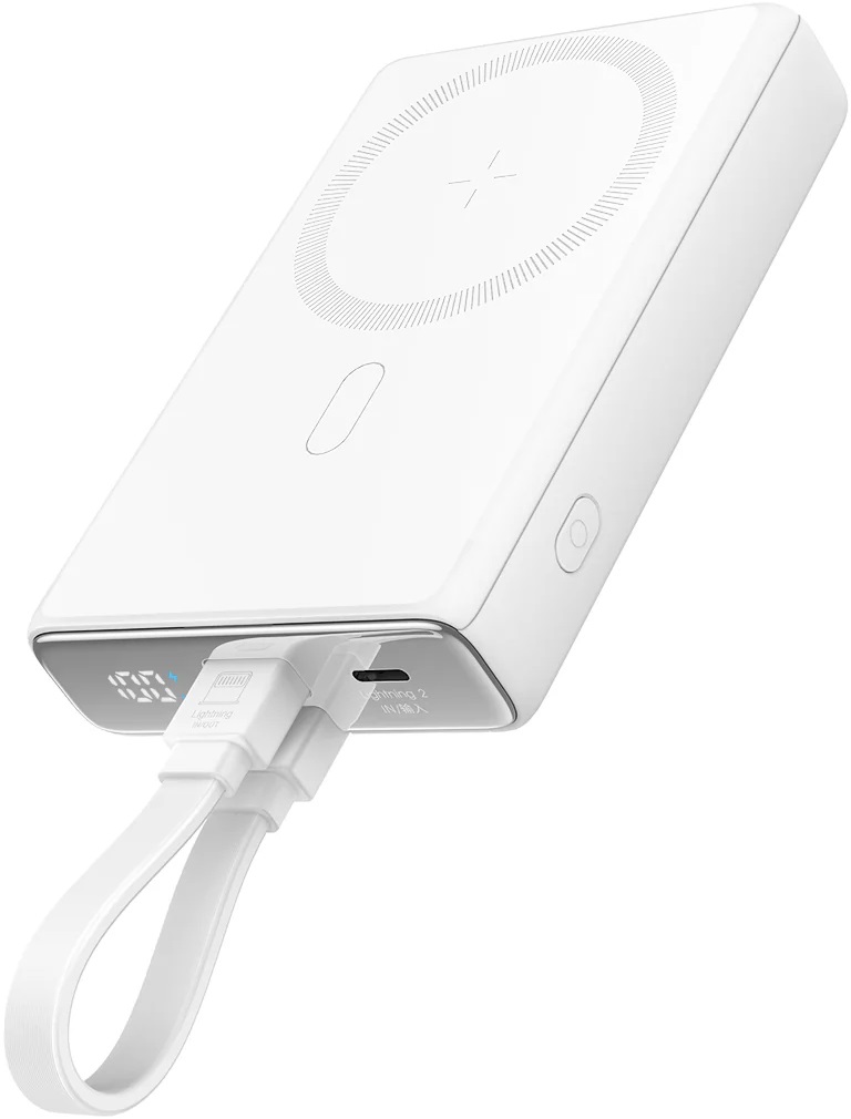 УМБ Joyroom Magnetic Wireless 10000mAh JR-PBM01 20W QC, USB-C In/Out White