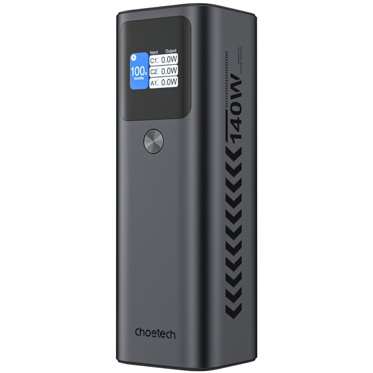 УМБ Choetech 27000mAh 140W PD5.0,QC3.0, USB-A, 2xUSB-C In/Out, TFT Display, black