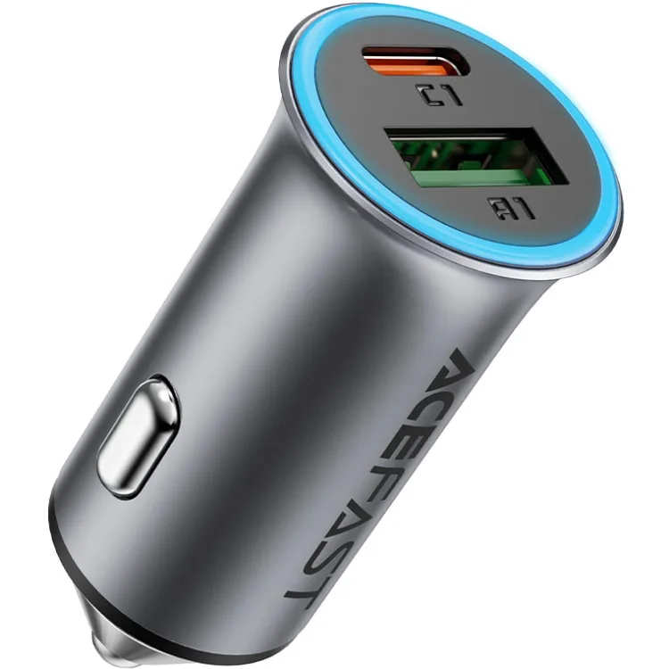 Автозарядка 2xUSB 95W (USB-C + USB-A) + cable USB-C B16 Acefast
