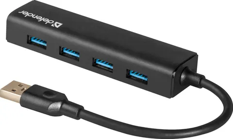 Хаб USB 3.0 -> 4xUSB 3.0 Black Defender