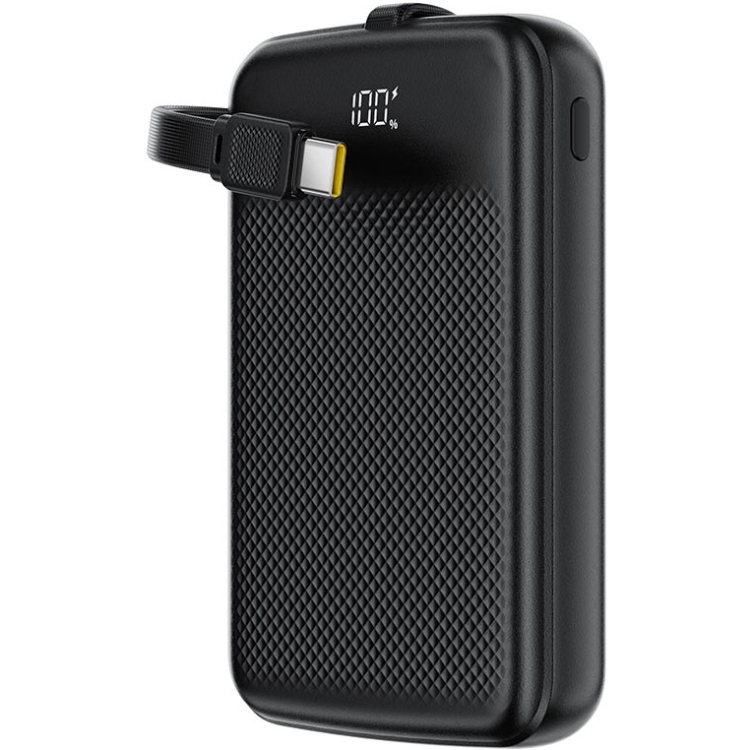 УМБ Acefast 10000mAh 22.5W PD,QC3.0 2xUSB-C,USB-A, with build Type-C cable, M13 Black