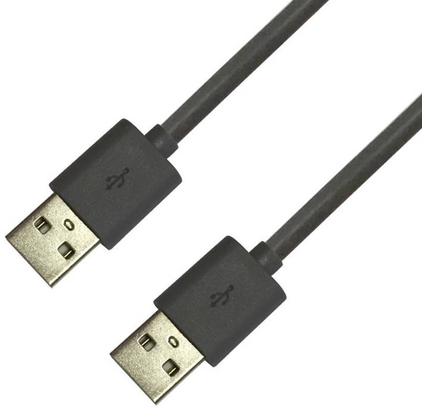 Кабель USB 2.0 AM-AM, 1.0 м, чорний