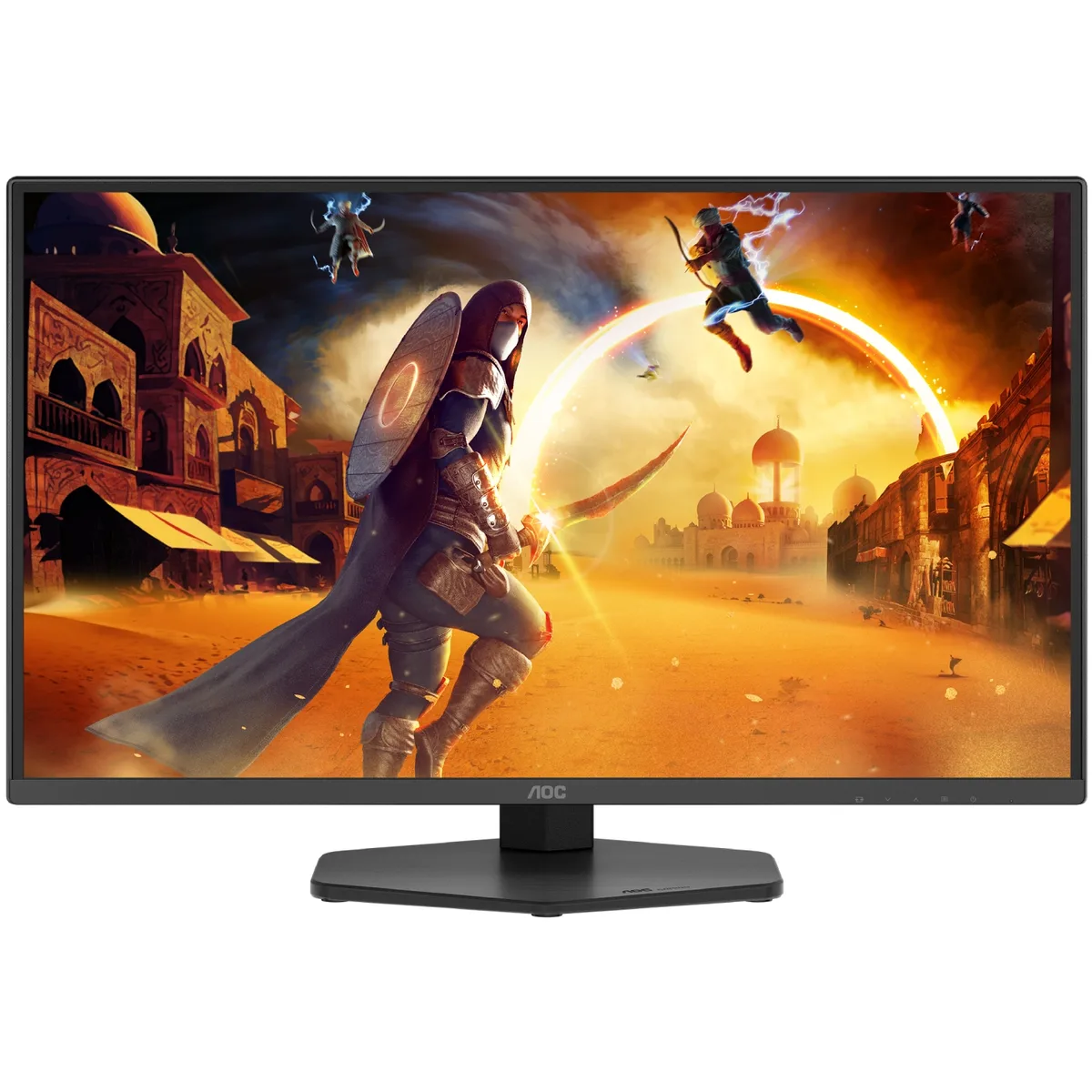TFT 24.5" AOC Q25G4SR, Fast IPS, 300 Гц, 2xHDMI, DP, HAS, Pivot, колонки, чорно-червоний