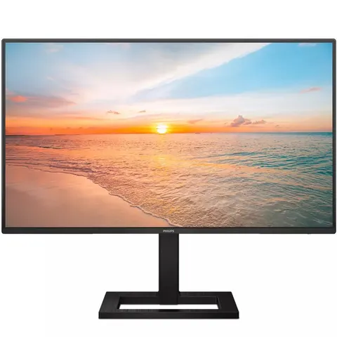 TFT 23.8" Philips 24E1N1300AE, IPS, 100Hz, 1ms, HDMI, USB-C, USB hub, HAS, колонки, чорний