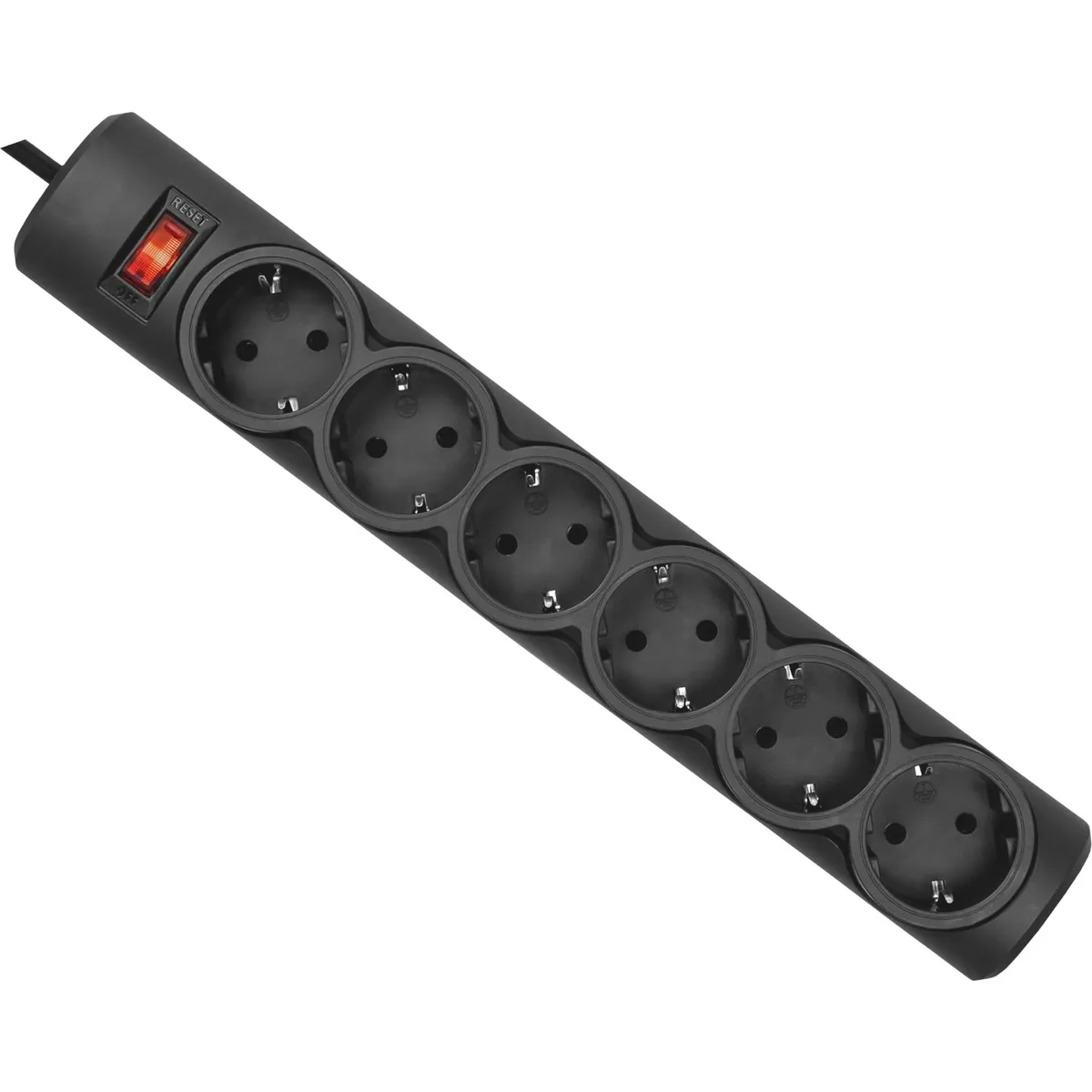 Power filtr 3.0м Defender DFS153, чорний, 6 розеток, з вимикачем