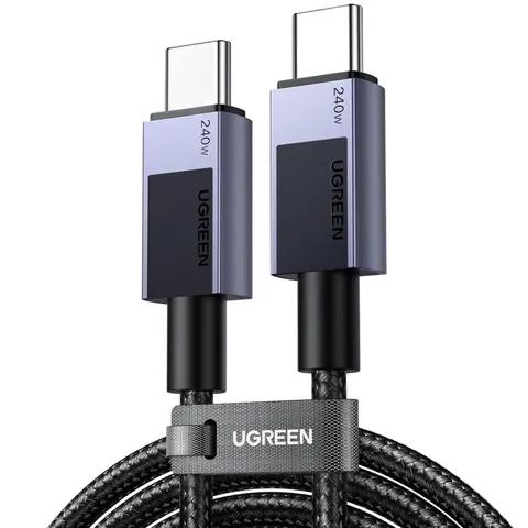 Кабель USB 3.1 Type-C M-M, 1 м, 240W （480Mbps）Чорний, L513 UGREEN