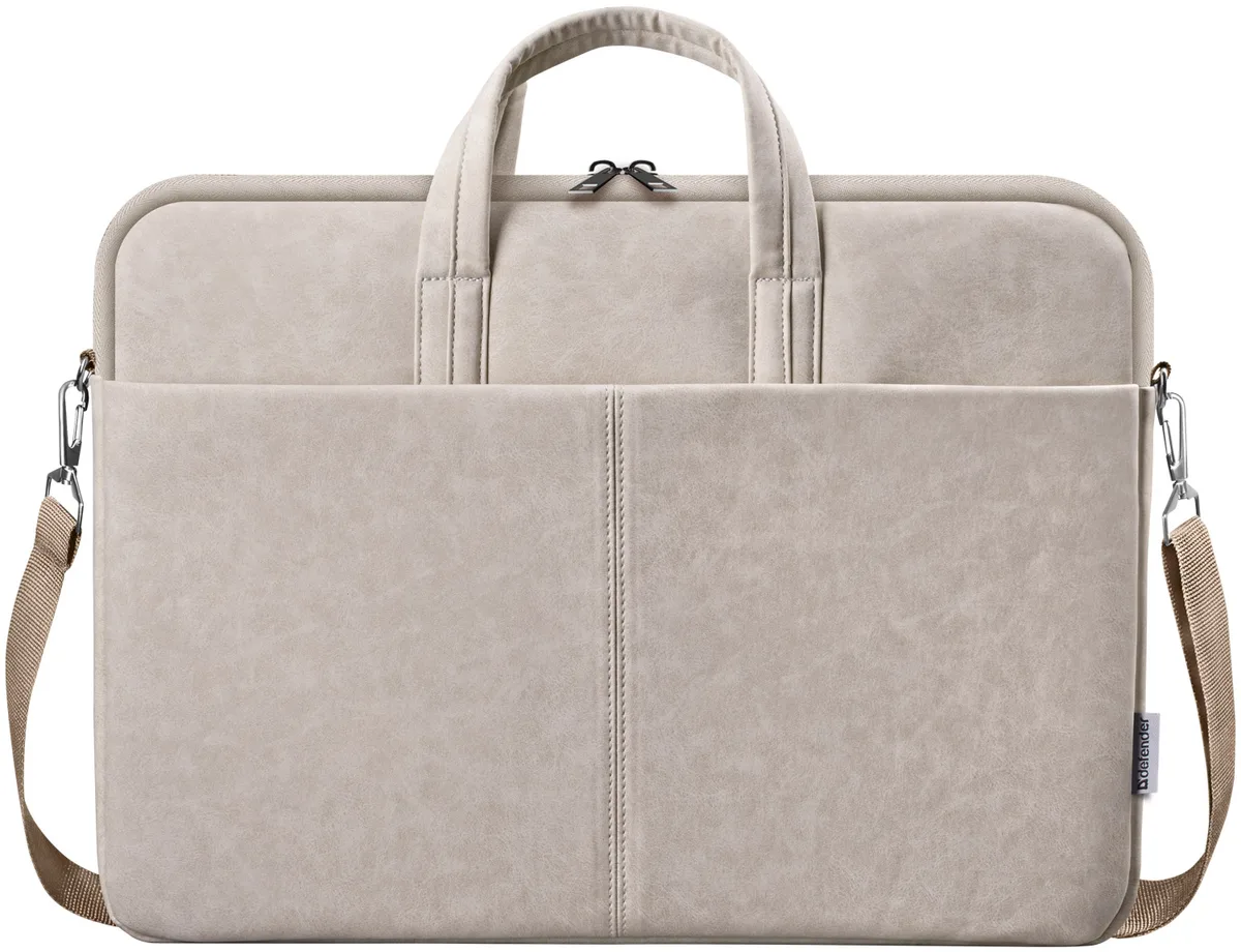 Сумка для ноутбука 15.6'' Defender Solid шкіра, кишеня, бежева