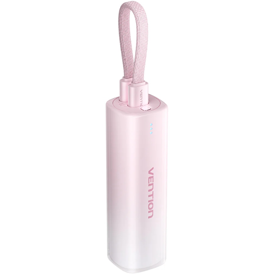 УМБ Vention 5000mAh 20W PD, USB-C In/Out, Lightning In/Out, with cable, Gradient Red