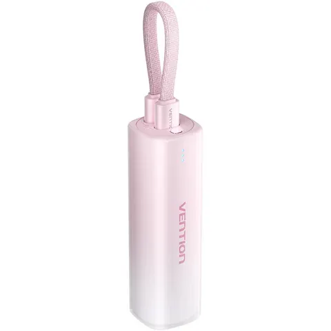 УМБ Vention 5000mAh 20W PD, USB-C In/Out, Lightning In/Out, with cable, Gradient Red