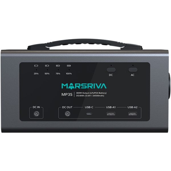 Зарядна станція Marsriva MP3S 300Вт (313.6 Вт/г) DC PD 60Вт, MPPT, LiFePO4