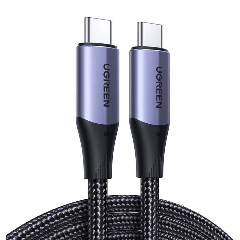Кабель USB 3.1 Type-C M-M, 1 м, 100W (10Gbps)Чорний, US355 UGREEN
