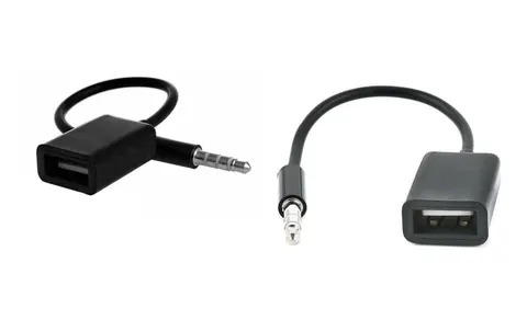 Перехідник Audio USB для iPod Shuffle Jack TRRS M -> USB AF, чорний