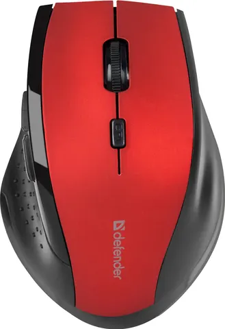 Мишка Defender Accura MM-365, бездротова, 6 кн. до 1600 dpi, червона