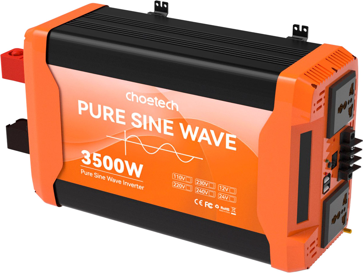 Інвертор автомобільний Choetech 12\220V 3500W (1600Вт), чиста синусоїда