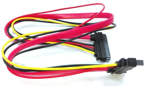 Кабель живлення (подовжувач) SATA 7+15pin M/F, 0.3м