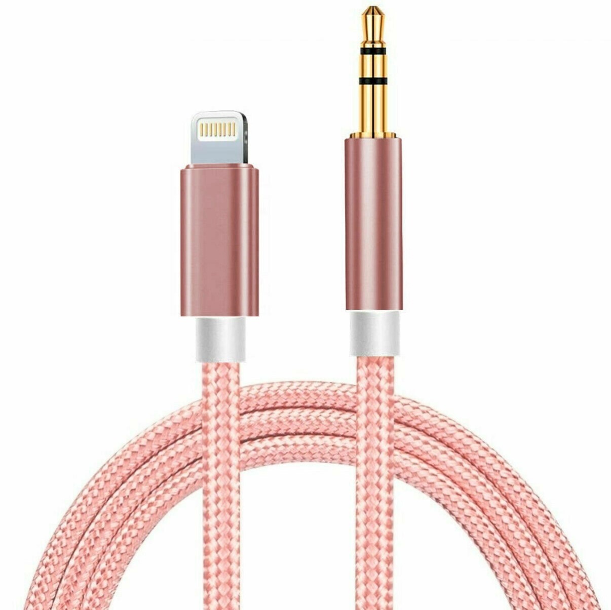 Кабель AUX Lightning - TRS Audio M/M 1м Pink