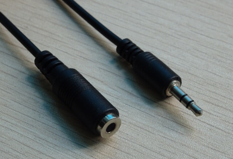 Кабель AUX Audio TRS M/F 1.5м чорний OEM