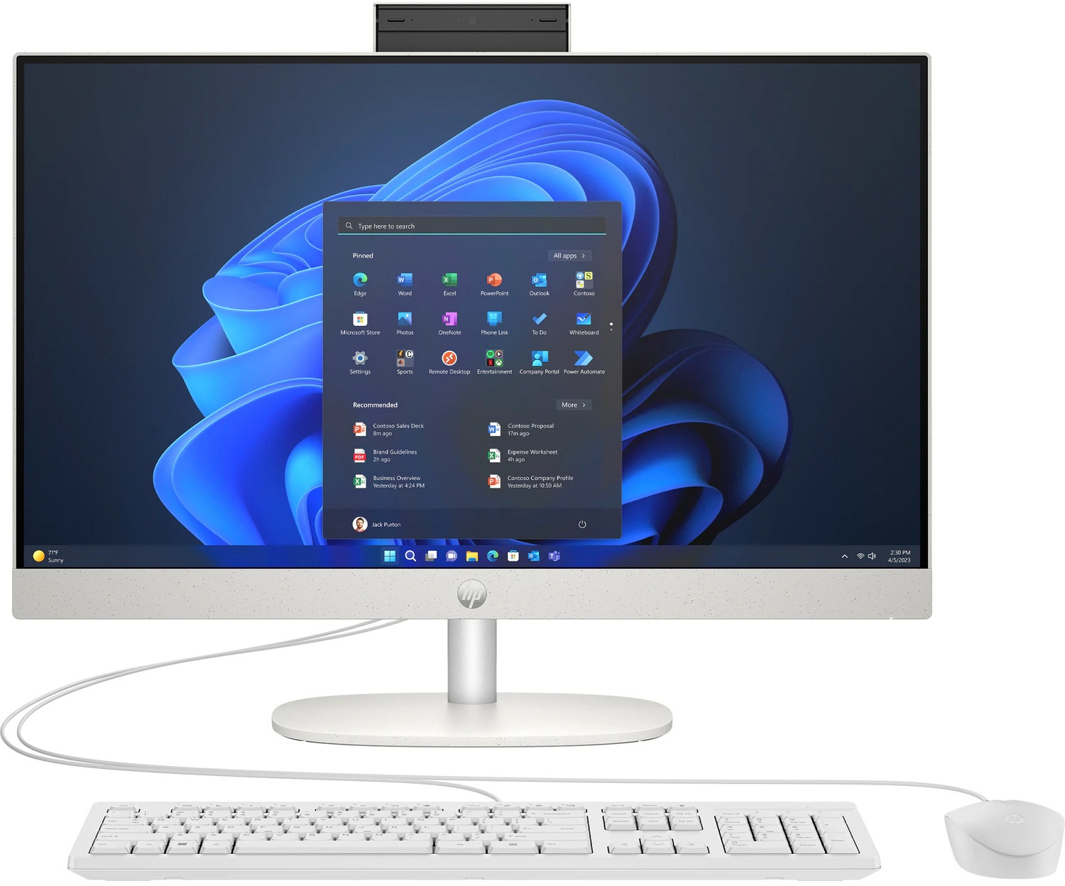 Моноблок 23.8'' HP ProOne 240 G10 i7-1355U/16Gb/SSD512Gb/K&M/Cam/WiFi/W11P/Shell White/2y.w