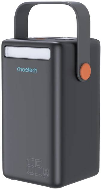 УМБ Choetech 50000mAh 65W PD3.0  USB-C, QC3.0, 3хUSB-A 18W, mirco USB, Li-pol LED Light, чорна