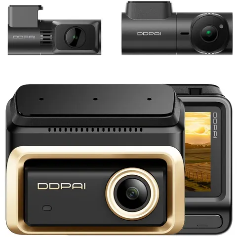 Відеореєстратор DDPAI Dashcam Z90T + камера заднього виду + камера салону