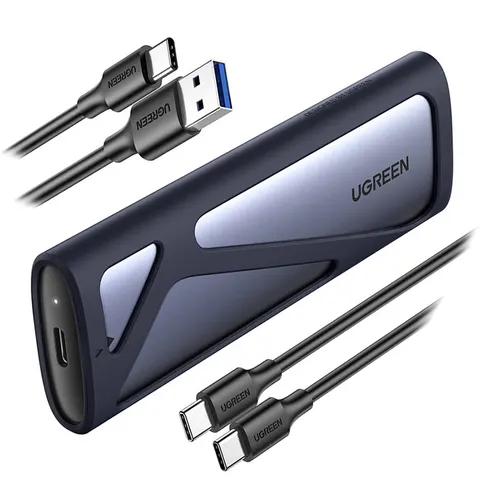 Зовнішня кишеня для SSD M.2 (NVME) M-KEY UGREEN 3.1 GEN2 CM400 сіра