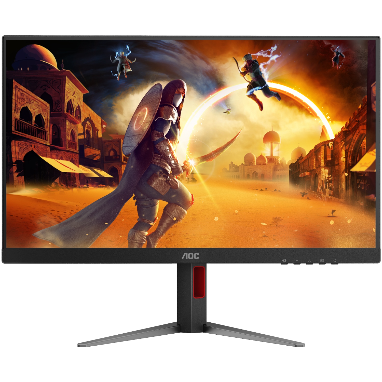 TFT 27" AOC 27G4HA, Fast IPS, 200Гц, 2хHDMI, DP, HAS, Pivot, кол., чорно-червоний