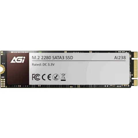 SSD 512Gb AGI AI238 M.2 2280 SATA  2.5" 3D NAND QLC, Retail