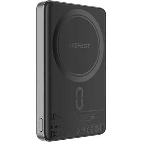 УМБ Acefast Magnetic Wireless 10000mAh 20W PD,QC 3.0, QI 15W M12 Black