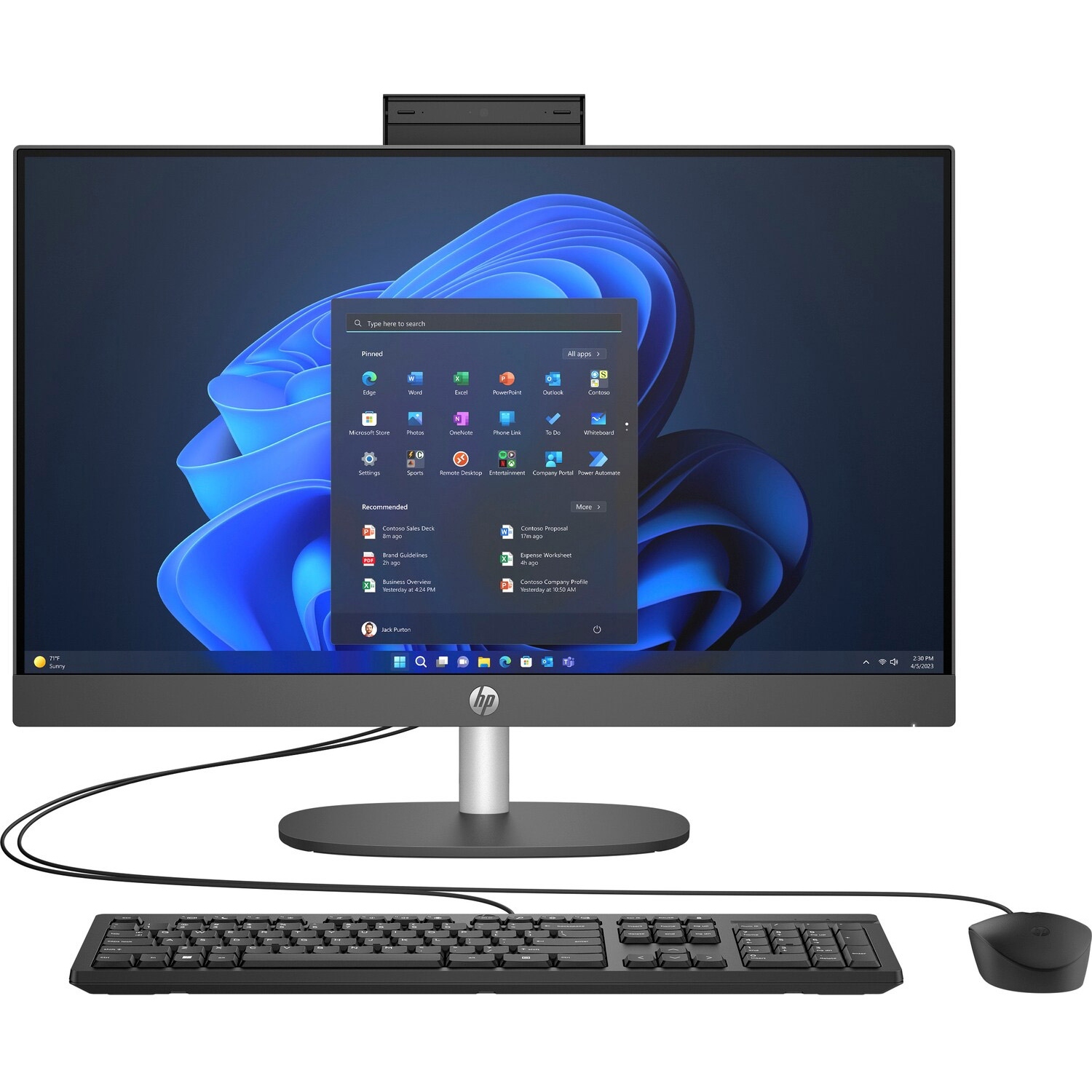 Моноблок 23.8'' HP ProOne 240 G10 Ultra7 155U/32Gb/SSD512Gb/Cam/K&M/WiFi/HAS/W11Pro/3y.w