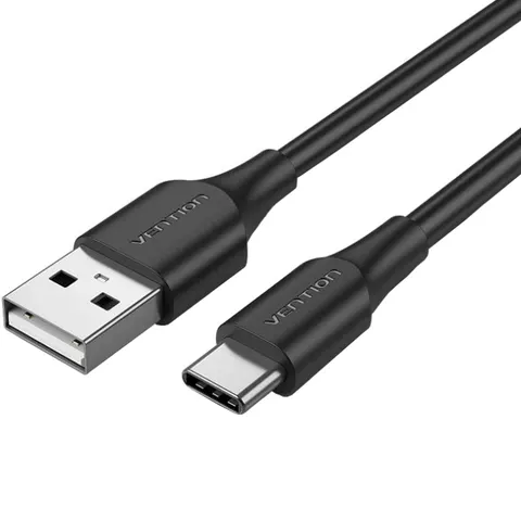 Кабель USB 2.0 AM-Type-C M, 3.0м, 60W PVC чорний Vention