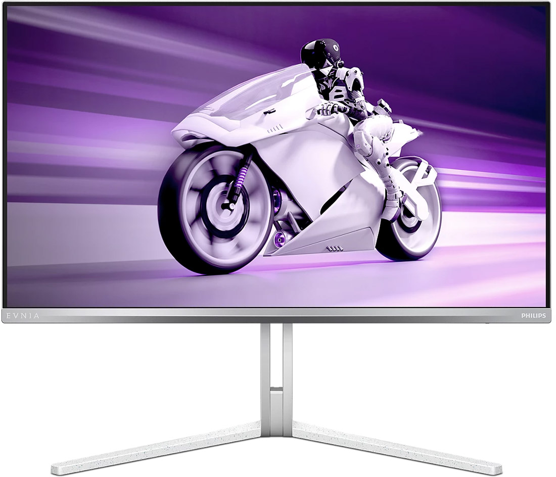 TFT 27" Philips 27M2N8500, QD-OLED, QHD, 360Hz, 0,3ms, 2xHDMI, DP, USB-hub, HAS, Pivot, колонки, біл